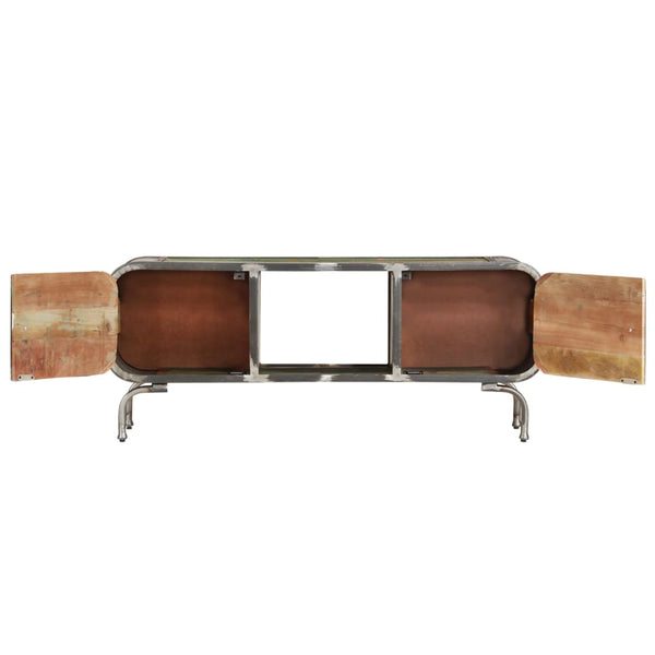 TV-Schrank Mehrfarbig Altholz Massiv 110 cm