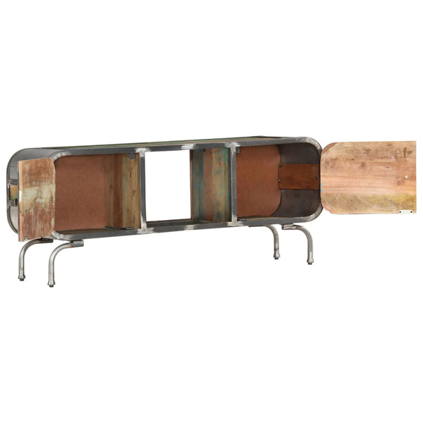 TV-Schrank Mehrfarbig Altholz Massiv 110 cm