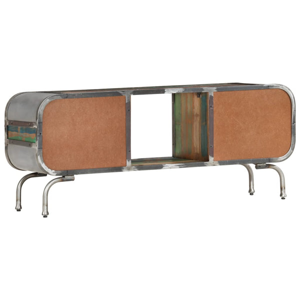 TV-Schrank Mehrfarbig Altholz Massiv 110 cm
