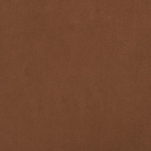 Runder Hocker Braun Samt