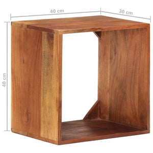 Wandregal Akazie Massivholz 40x30x40 cm