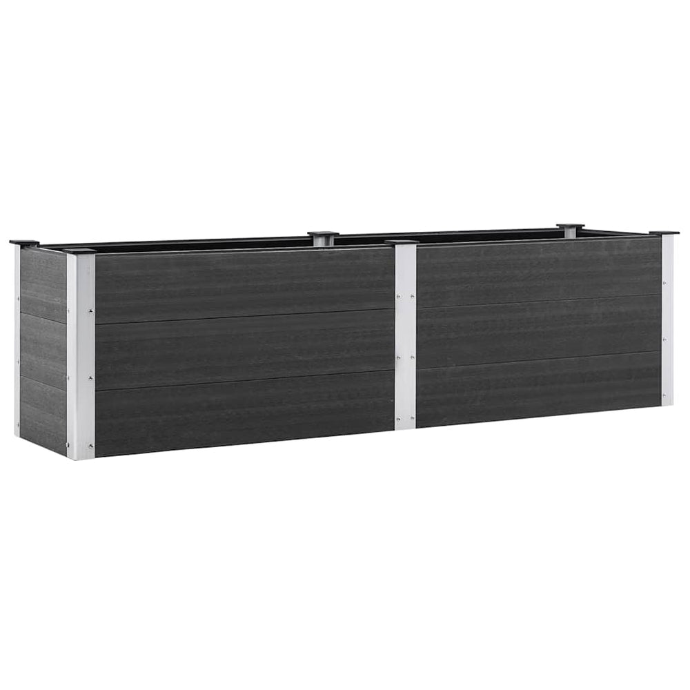 vidaXL Carré potager surélevé 200x50x54 cm composite gris