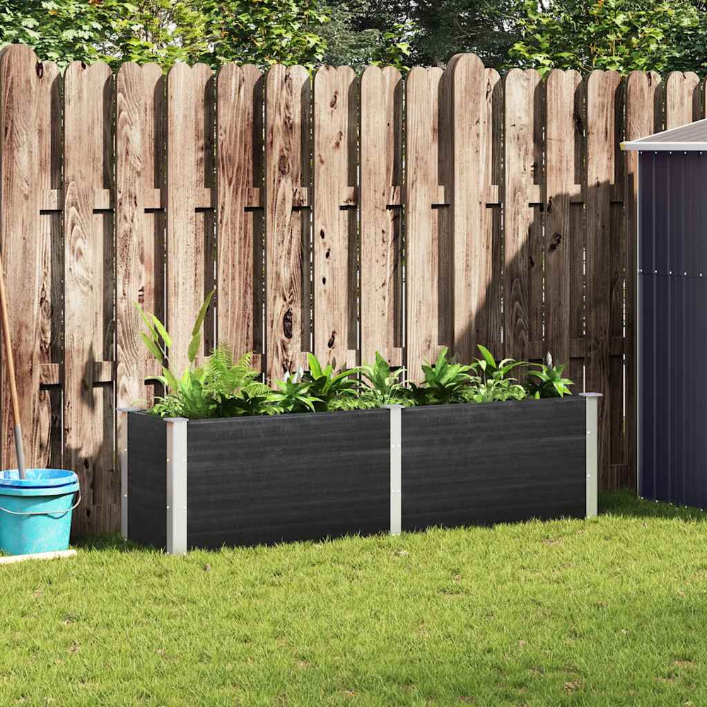 vidaXL Carré potager surélevé 200x50x54 cm composite gris