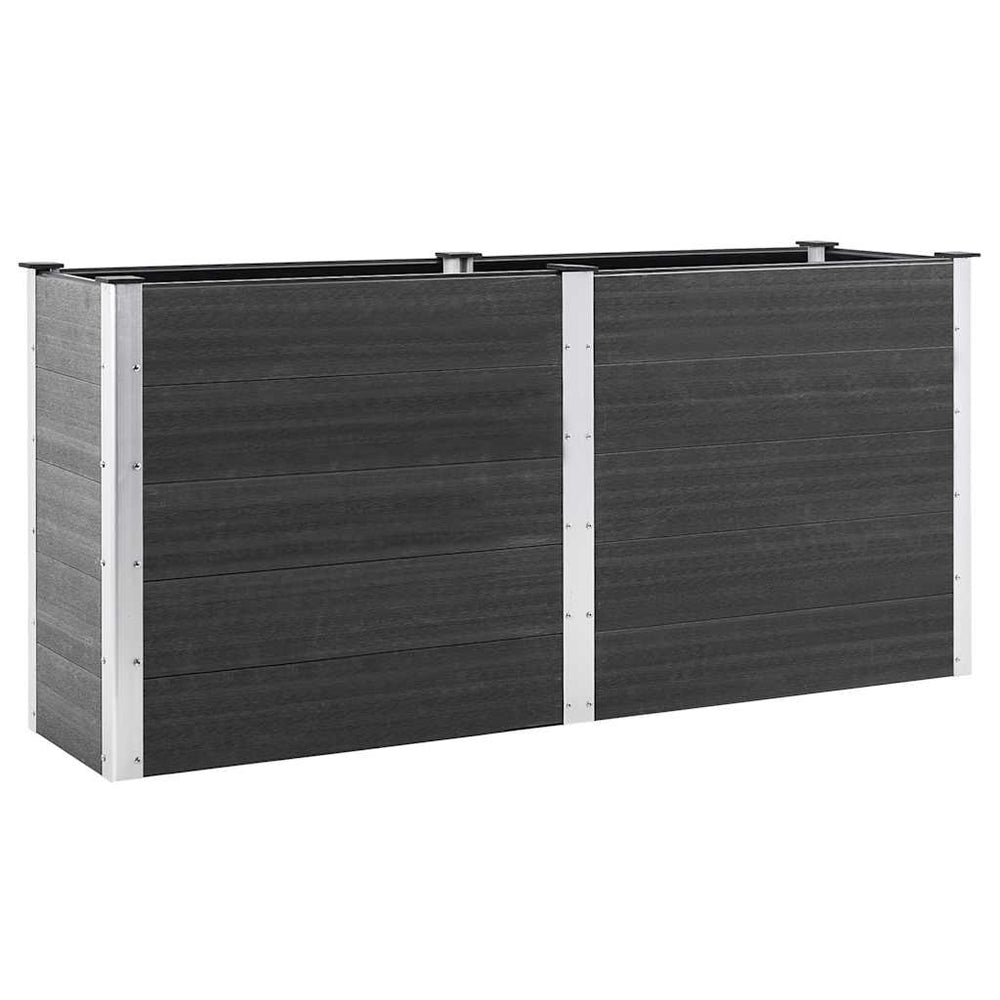 vidaXL Jardinière surélevée 200x50x91 cm composite bois-plastique gris