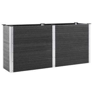 Garten-Hochbeet 200x50x91 cm WPC Grau