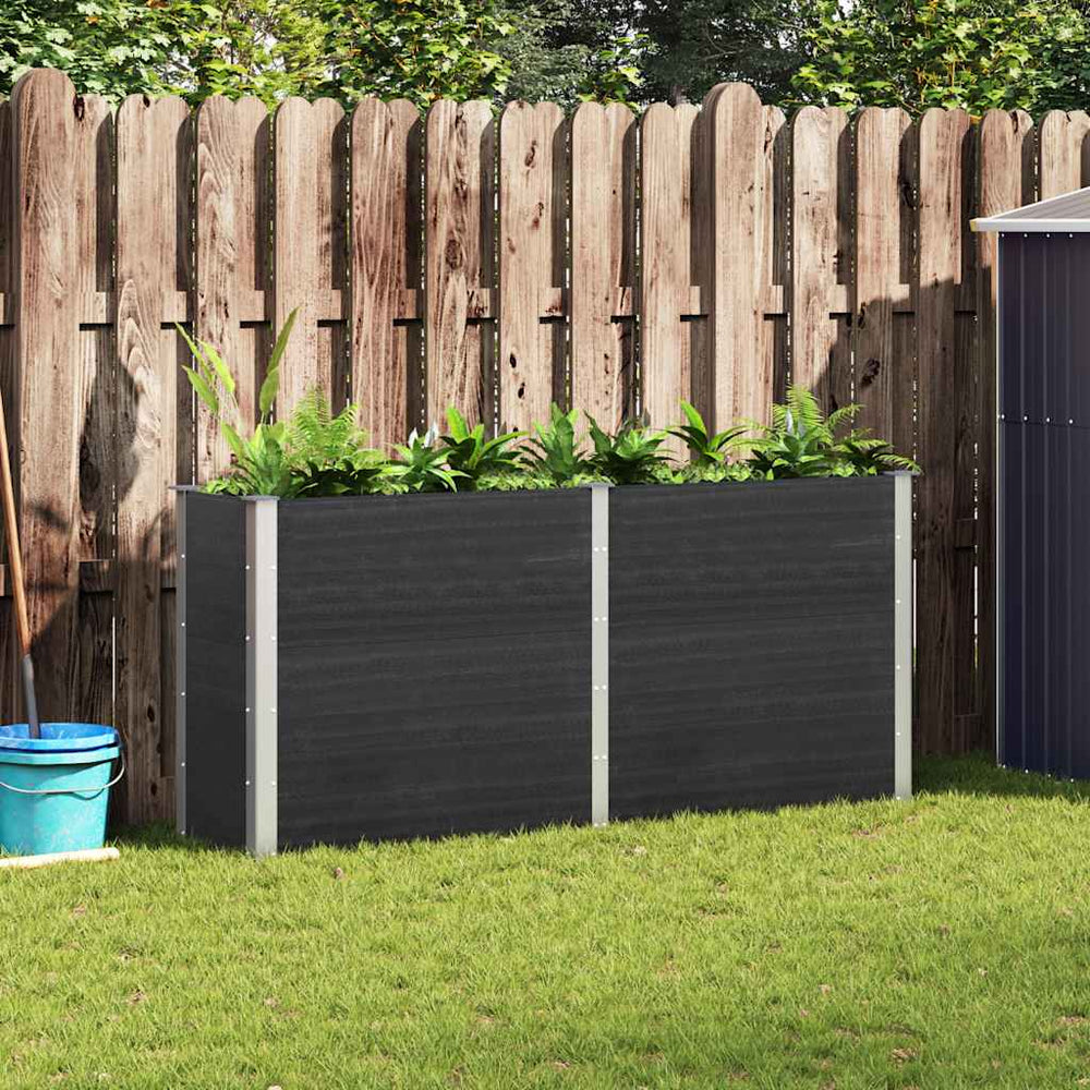 vidaXL Jardinière surélevée 200x50x91 cm composite bois-plastique gris