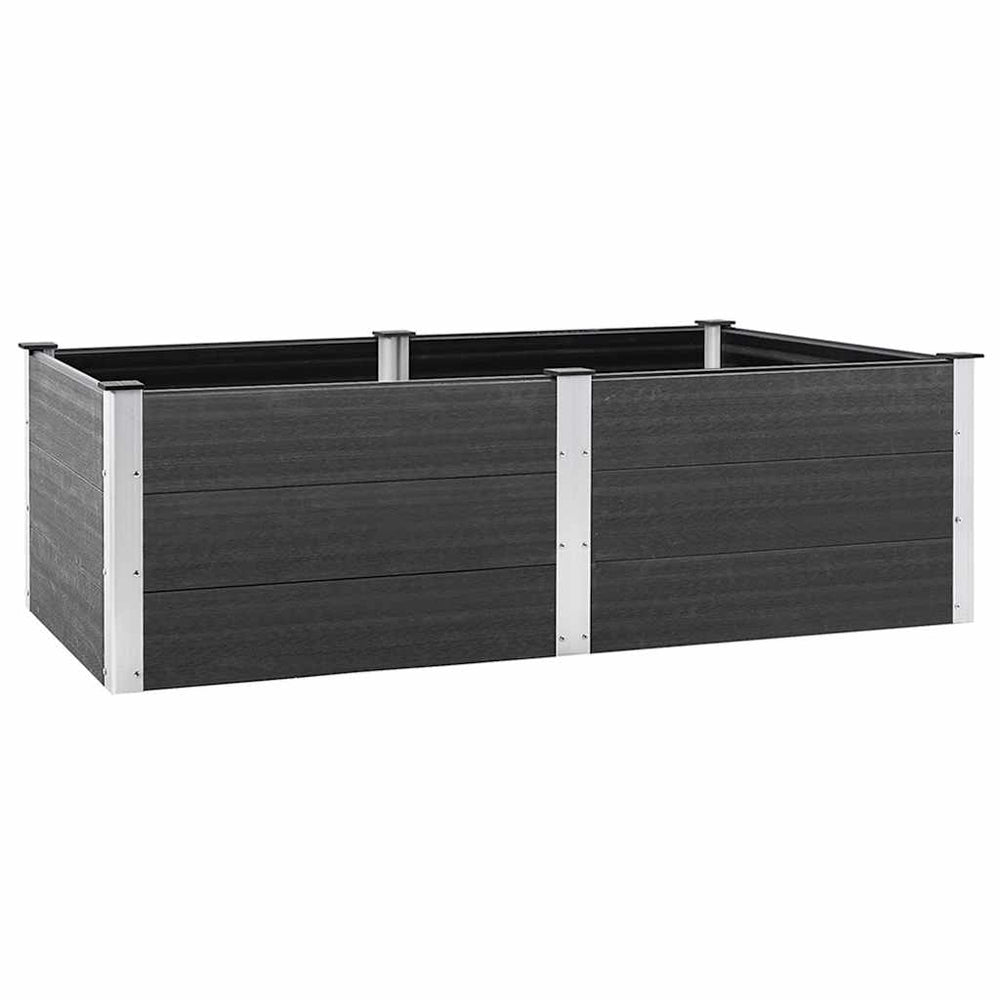 vidaXL Carré potager surélevé 200x100x54 cm WPC Gris