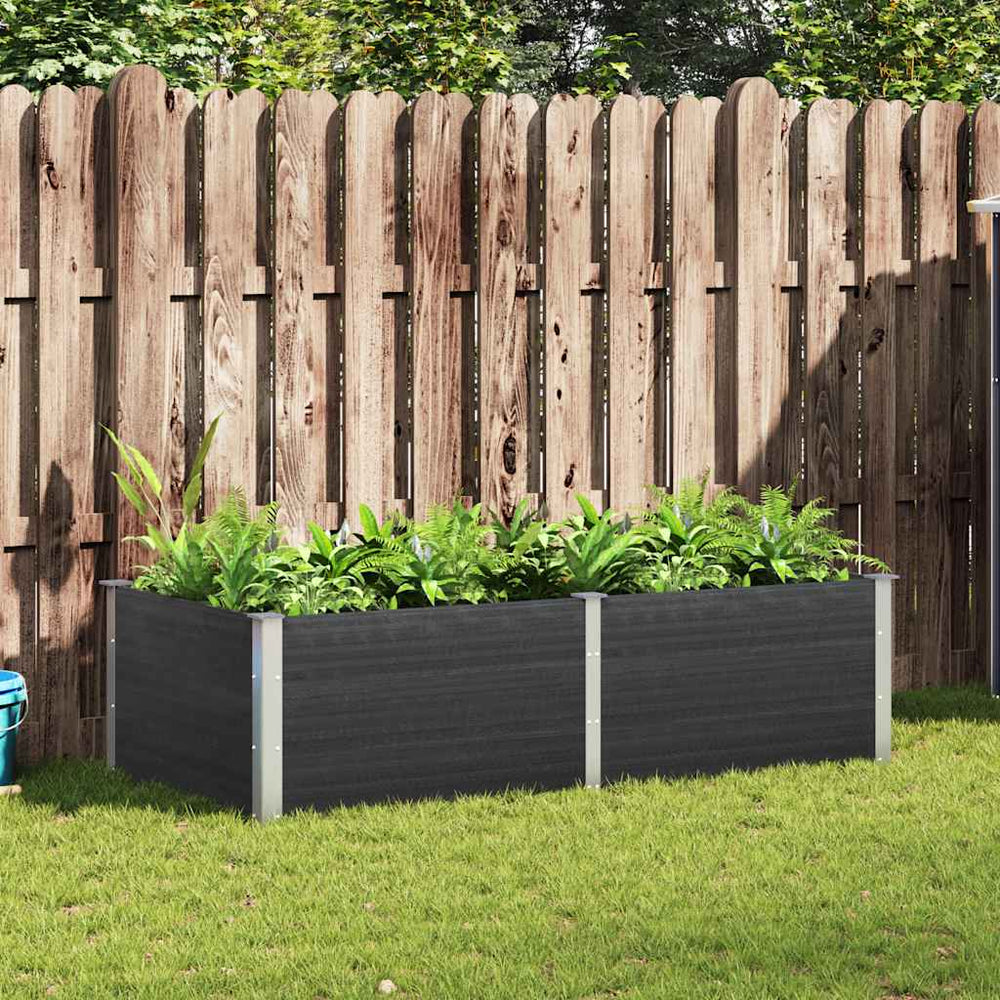 vidaXL Carré potager surélevé 200x100x54 cm WPC Gris