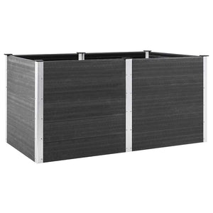 Garten-Hochbeet 200x100x91 cm WPC Grau