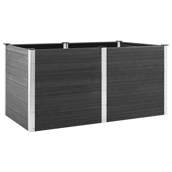 Garten-Hochbeet 200x100x91 cm WPC Grau