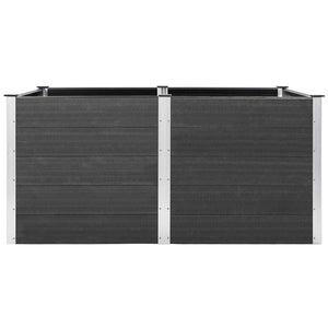 Garten-Hochbeet 200x100x91 cm WPC Grau