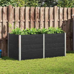 Garten-Hochbeet 200x100x91 cm WPC Grau