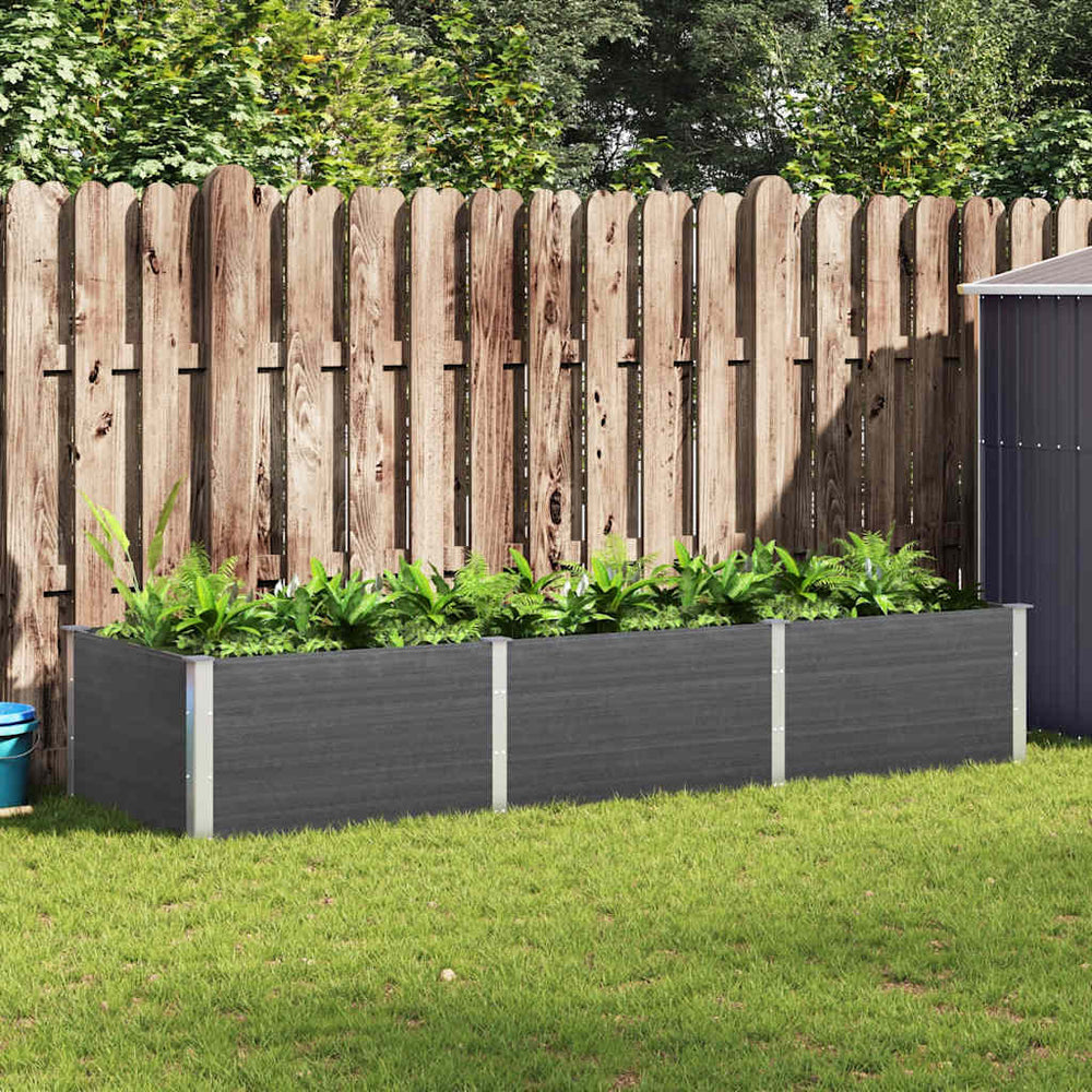 vidaXL Carré potager gris 300x100x54 cm WPC