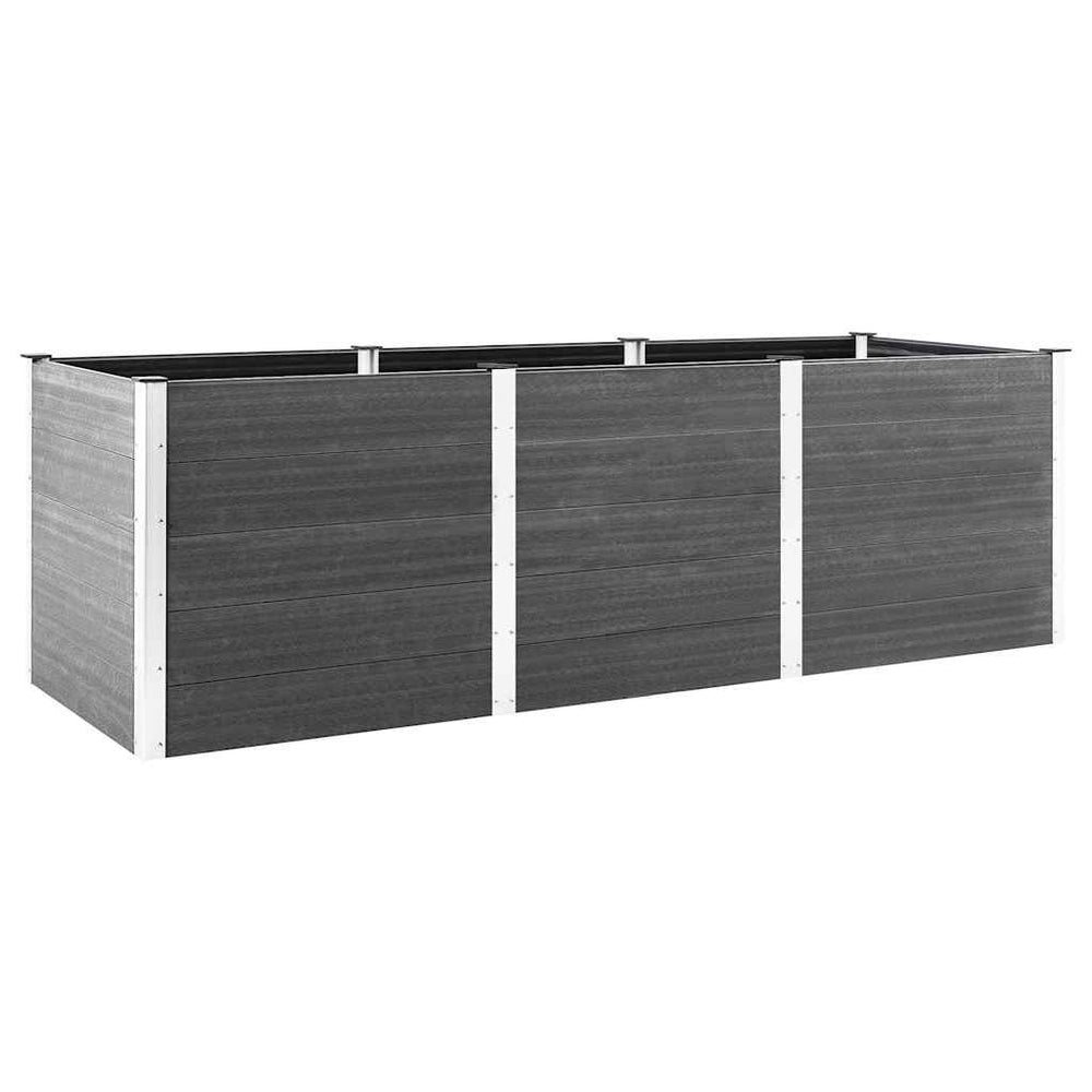 vidaXL Carré potager de jardin 300x100x91 cm WPC Gris
