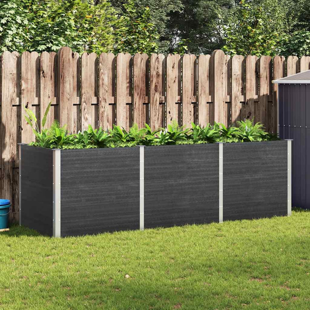 vidaXL Carré potager de jardin 300x100x91 cm WPC Gris
