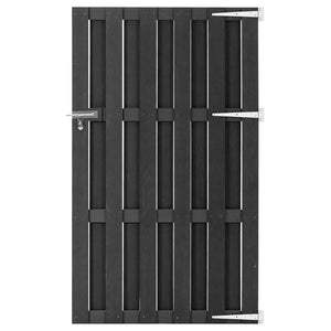 vidaXL Portail de jardin WPC 100x180 cm Gris