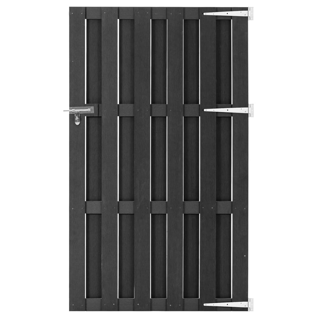 vidaXL Portail de jardin WPC 100x180 cm Gris