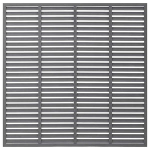 Lamellenzaun WPC 180x180 cm Grau