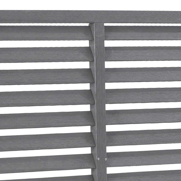 Lamellenzaun WPC 180x180 cm Grau