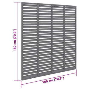 Lamellenzaun WPC 180x180 cm Grau