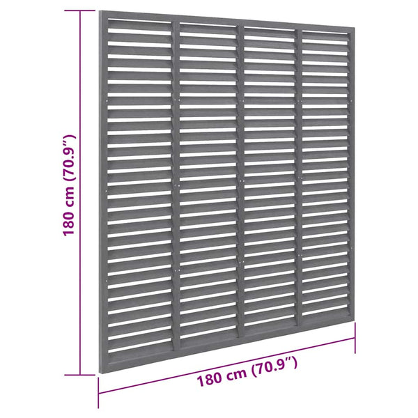 Lamellenzaun WPC 180x180 cm Grau