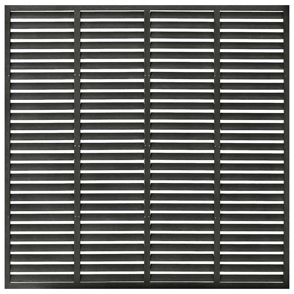 Lamellenzaun WPC 180x180 cm Dunkelgrau