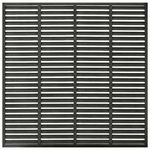 Lamellenzaun WPC 180x180 cm Dunkelgrau