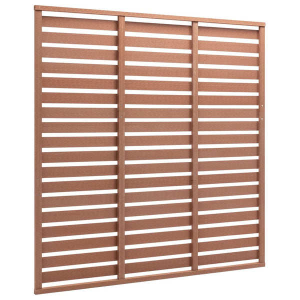Zaunplatte WPC 180x180 cm Braun