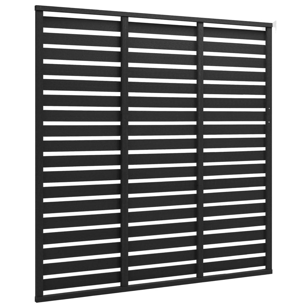 Zaunelement WPC 180x180 cm Schwarz