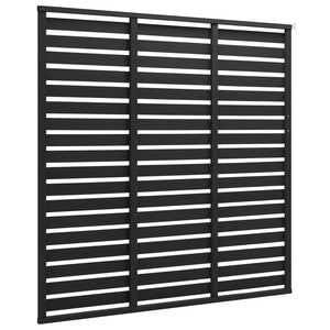 Zaunelement WPC 180x180 cm Schwarz