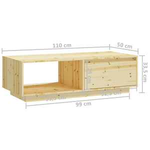 Massivholz Couchtisch, 110 cm