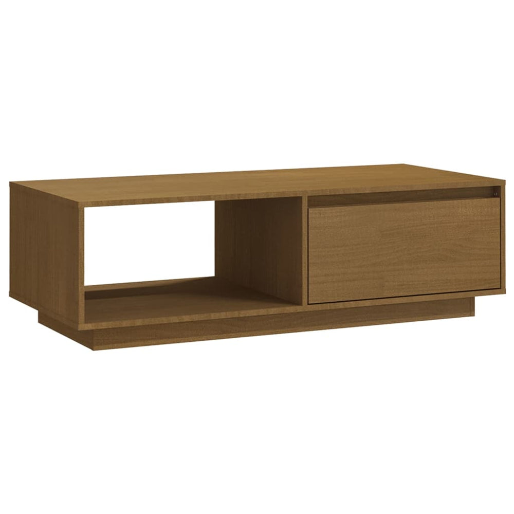 Honigbrauner Couchtisch Kiefer Massivholz 110 cm