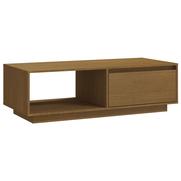 Honigbrauner Couchtisch Kiefer Massivholz 110 cm