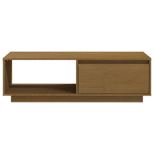 Honigbrauner Couchtisch Kiefer Massivholz 110 cm