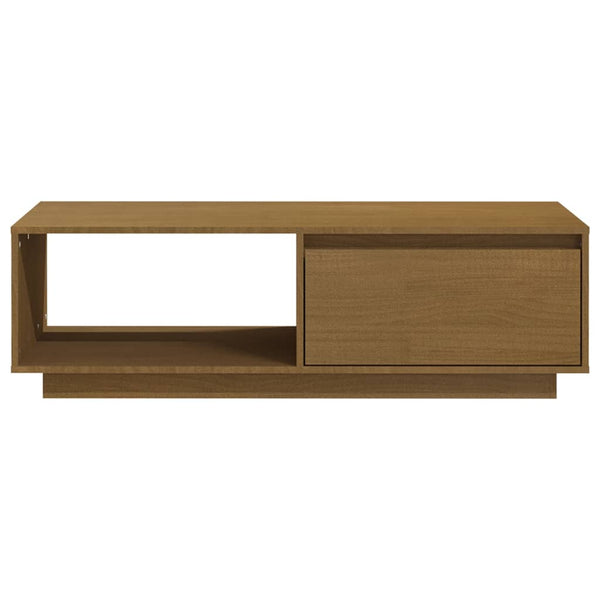 Honigbrauner Couchtisch Kiefer Massivholz 110 cm