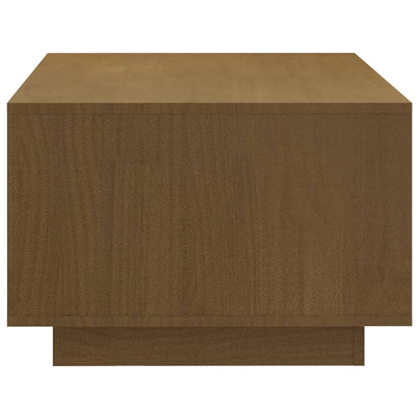 Honigbrauner Couchtisch Kiefer Massivholz 110 cm