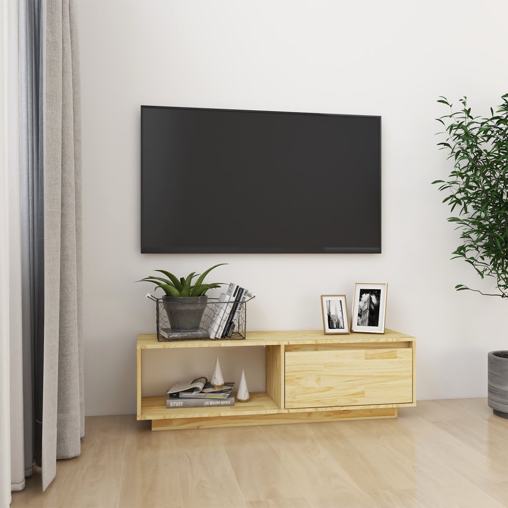 TV-Schrank Massivholz Kiefer 110 cm
