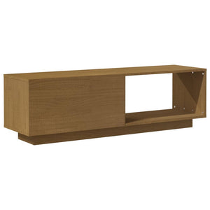 vidaXL Meuble TV marron miel 110x30x33,5 cm Bois de pin massif