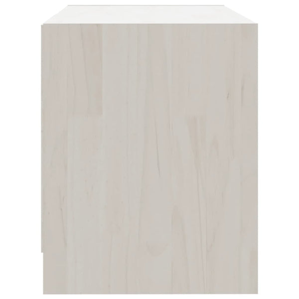 vidaXL Meuble TV Blanc 80x31x39 cm Bois de pin massif