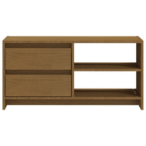 TV-Schrank Honigbraun Kiefer Massivholz 80cm
