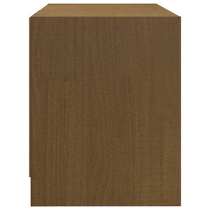 TV-Schrank Honigbraun Kiefer Massivholz 80cm