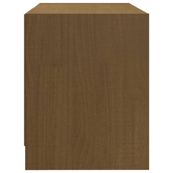 TV-Schrank Honigbraun Kiefer Massivholz 80cm