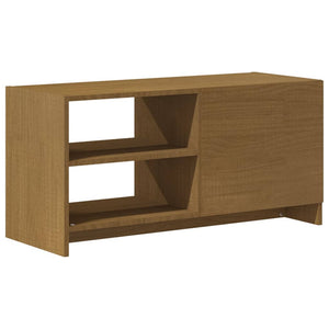 TV-Schrank Honigbraun Kiefer Massivholz 80cm