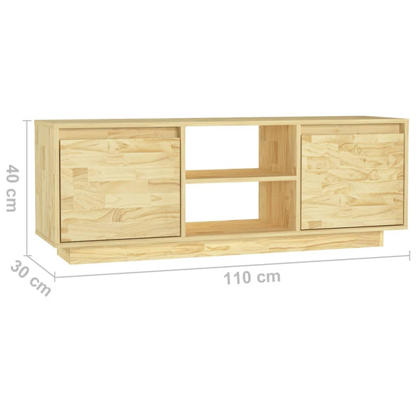 TV-Schrank Kiefer Massivholz 110 cm