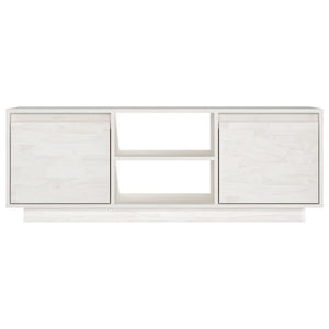 Weißer TV-Schrank Kiefer Massivholz 110cm