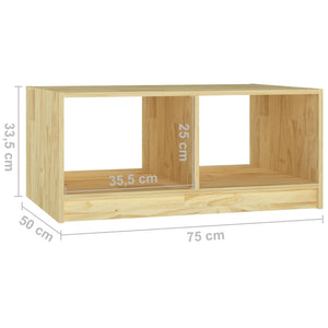 Couchtisch Kiefer Massivholz 75x50 cm
