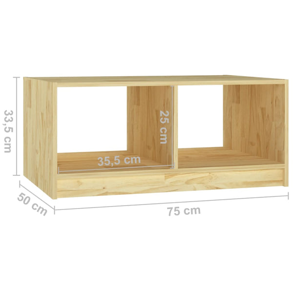 Couchtisch Kiefer Massivholz 75x50 cm