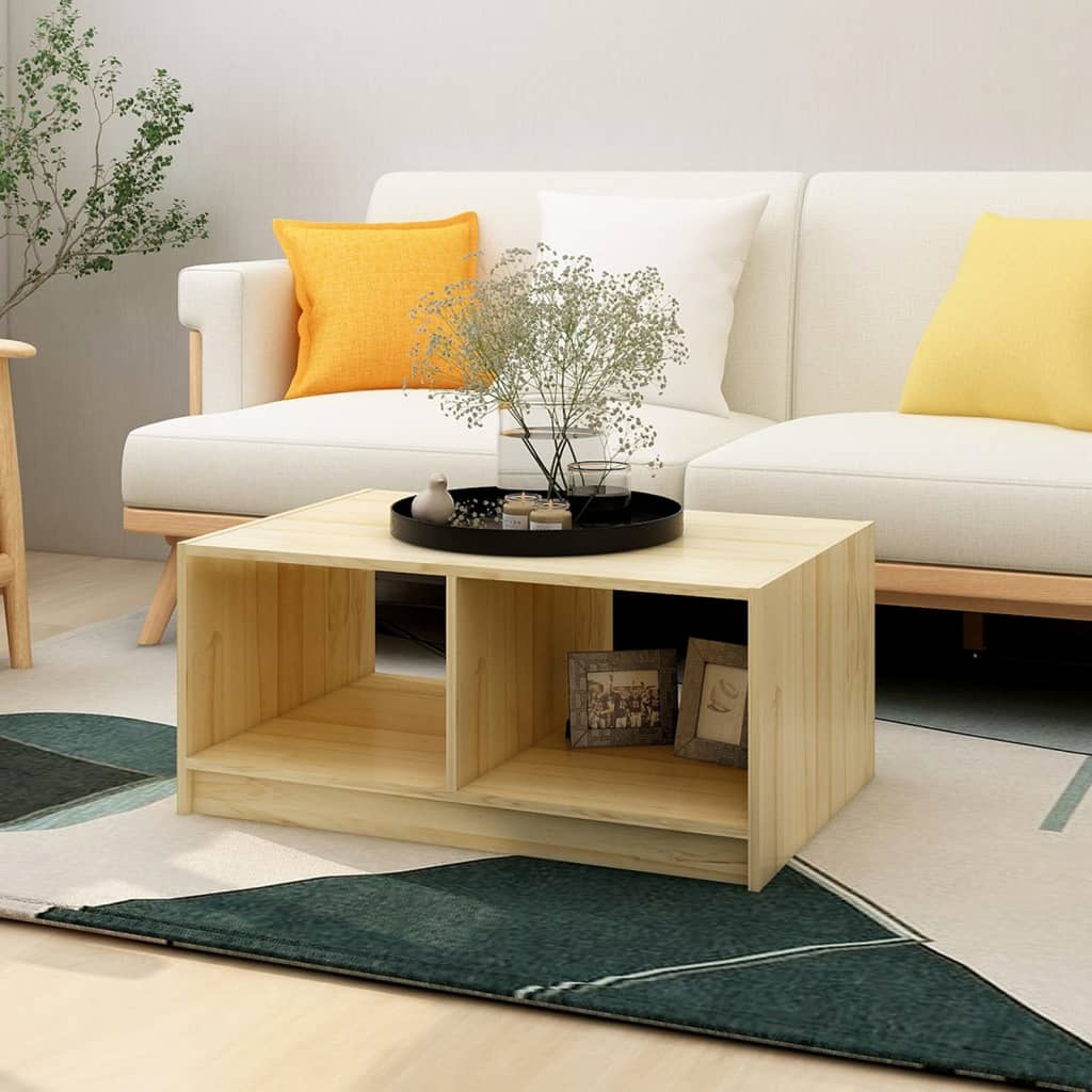 Couchtisch Kiefer Massivholz 75x50 cm
