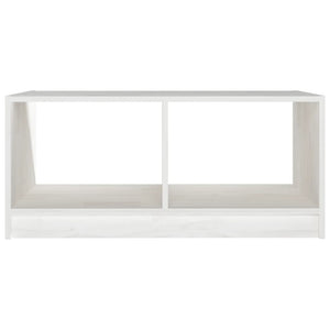 Weißer Couchtisch Kiefer Massivholz 75x50 cm
