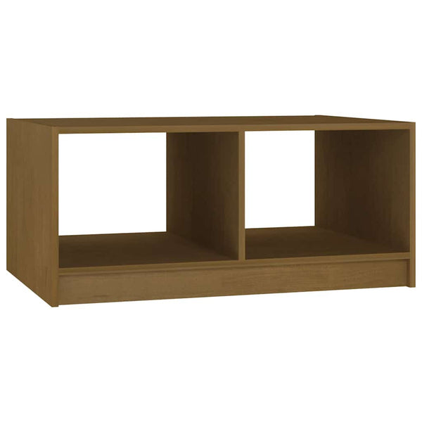 Honigbrauner Couchtisch Kiefer Massivholz 75x50 cm